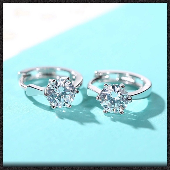 Spirit Sisters Designs Jewelry - 925 Sterling Silver Dazzling CZ Cuff Earrings